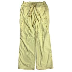 Koi by Kathy Peterson Yellow Scrub Pants Women M Tall —Medical, Nursing, Utility